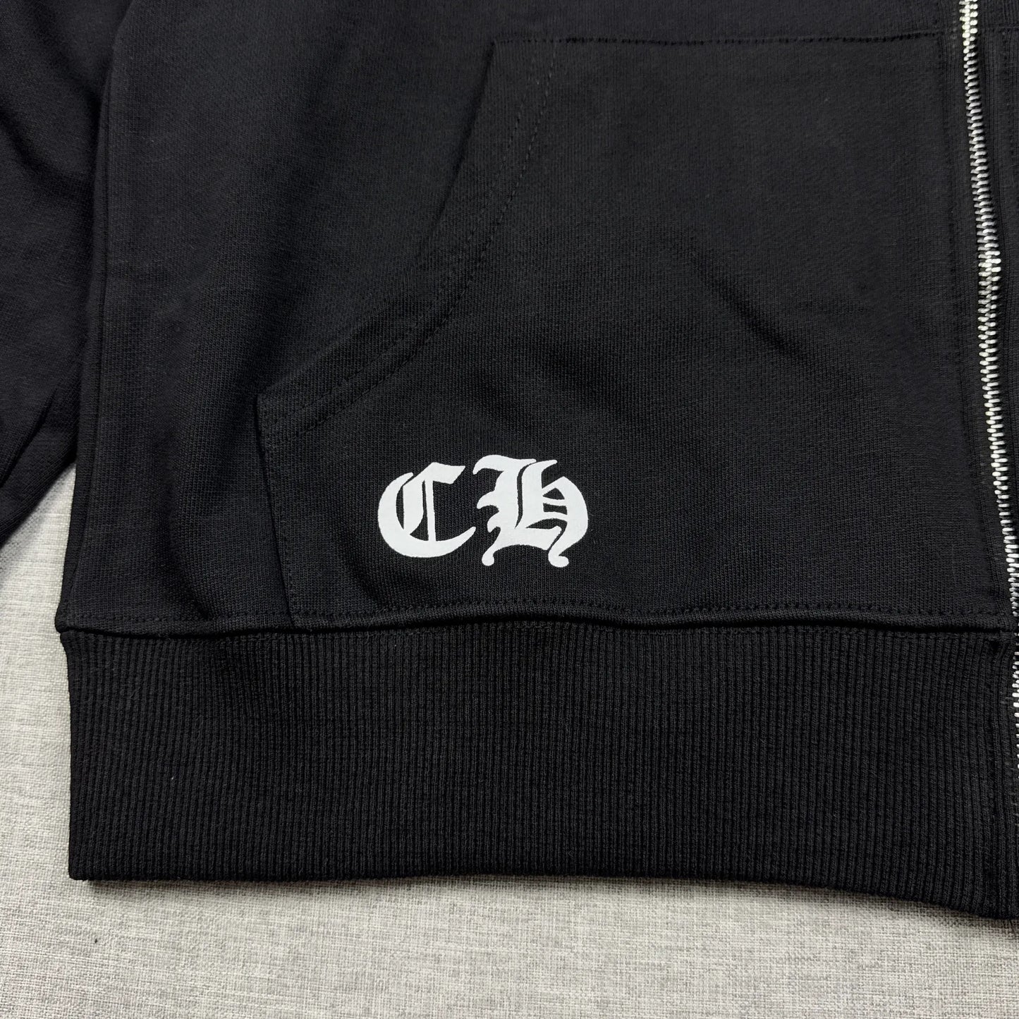 Chrome Hearts Big and Small Patches Zipper Hoodie