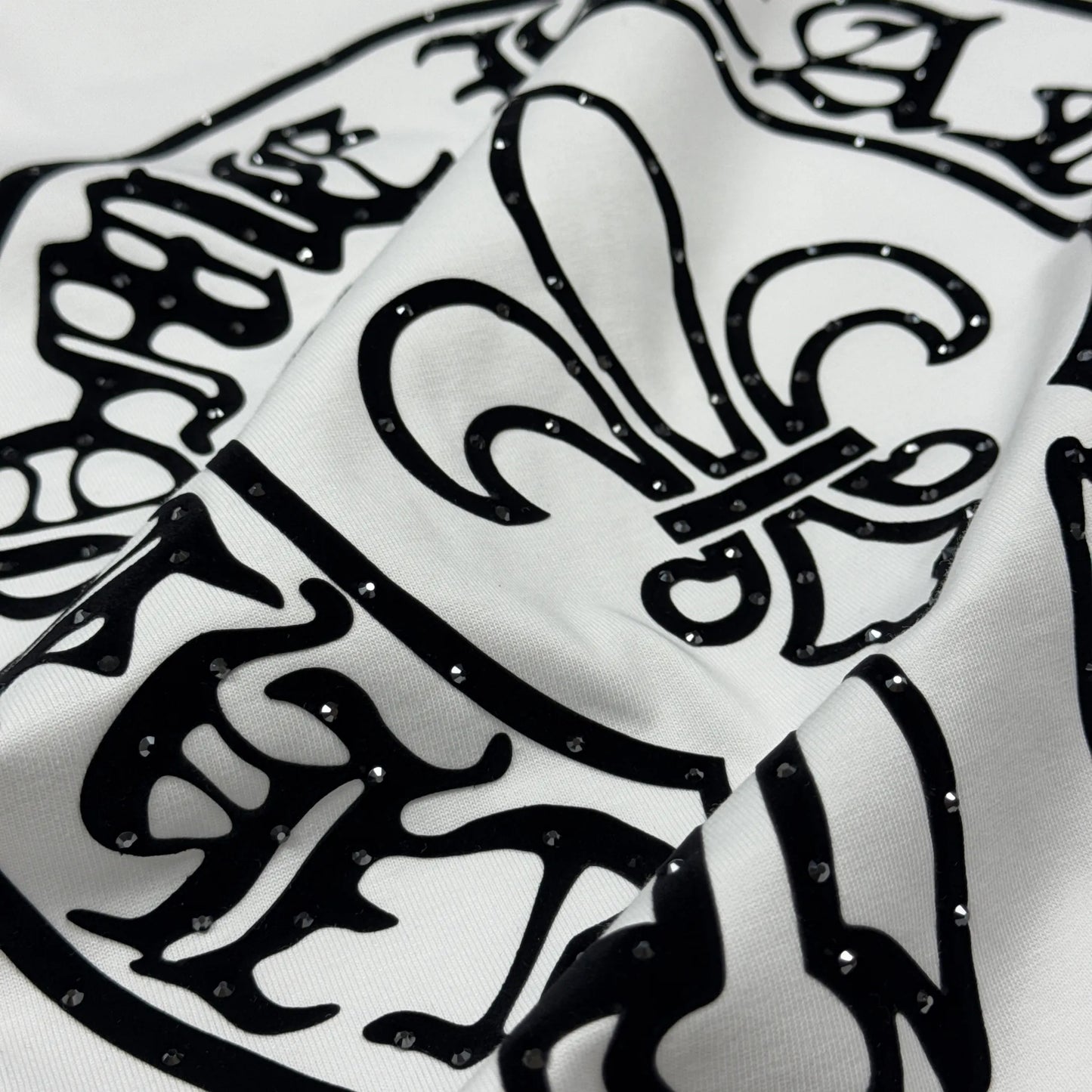 Chrome Hearts Rare Swarovskie Crystal Logo White