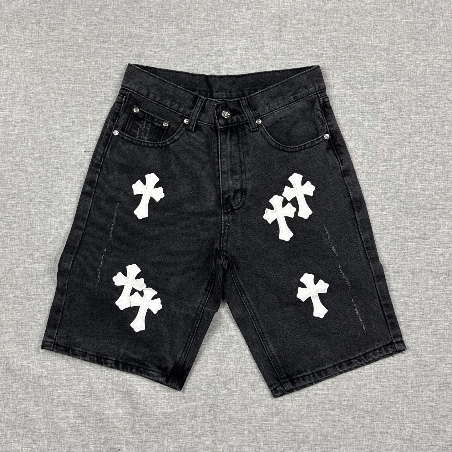 Chrome Hearts White Cross Patch Jorts
