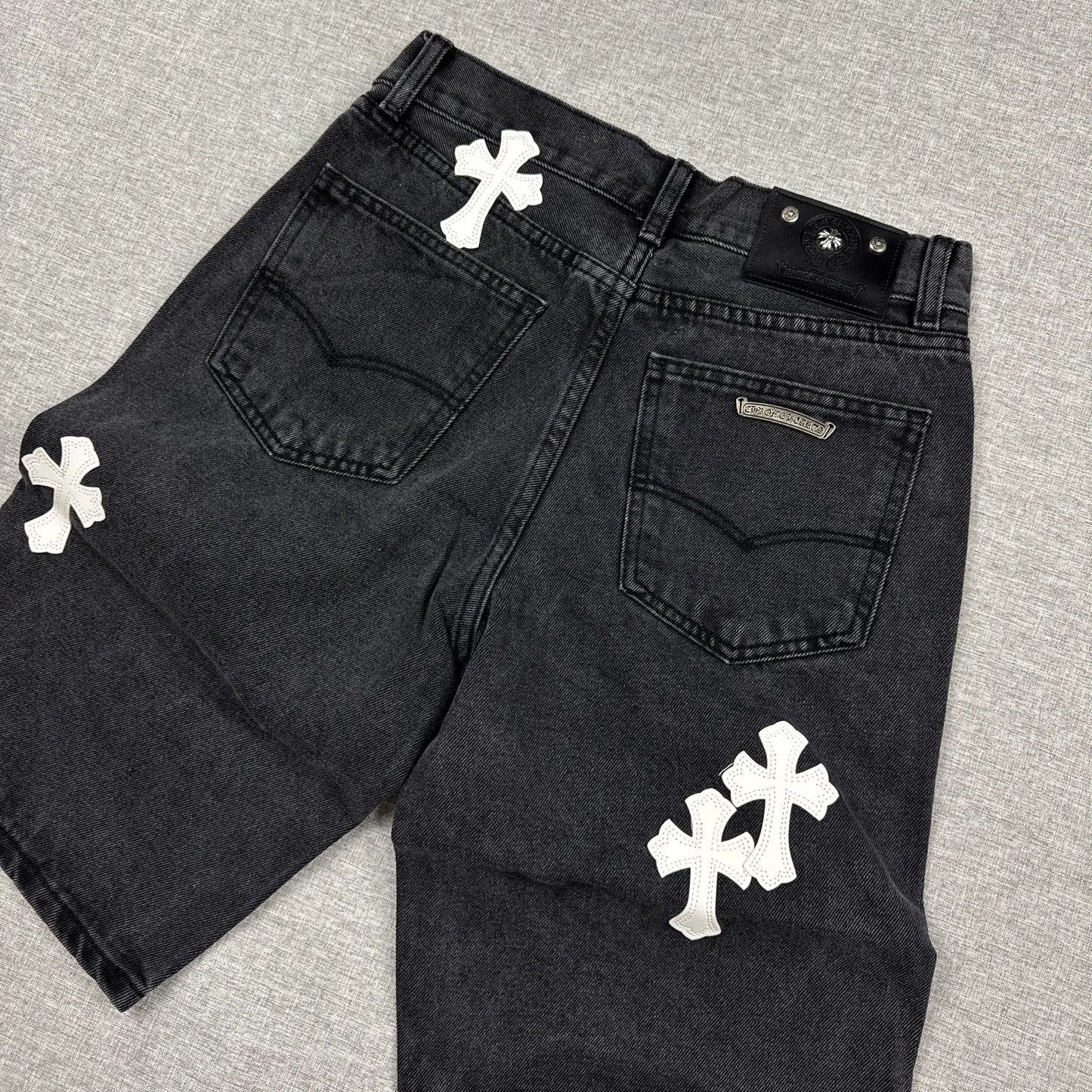 Chrome Hearts White Cross Patch Jorts
