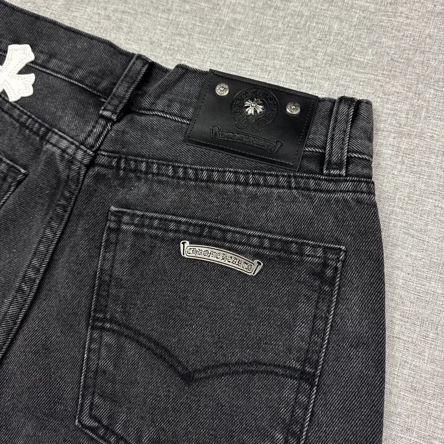 Chrome Hearts White Cross Patch Jorts