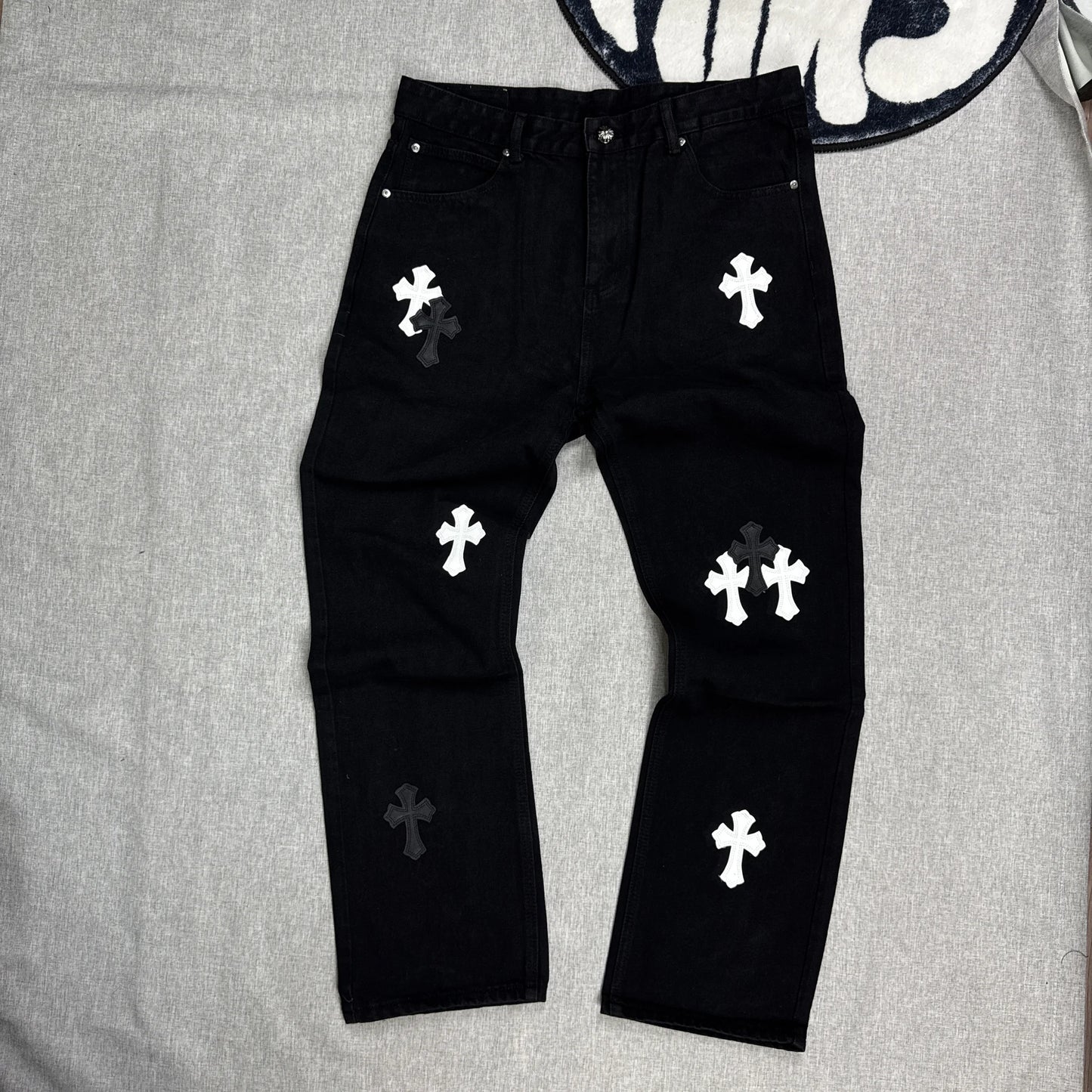 Chrome Hearts White Cross Patch Pants