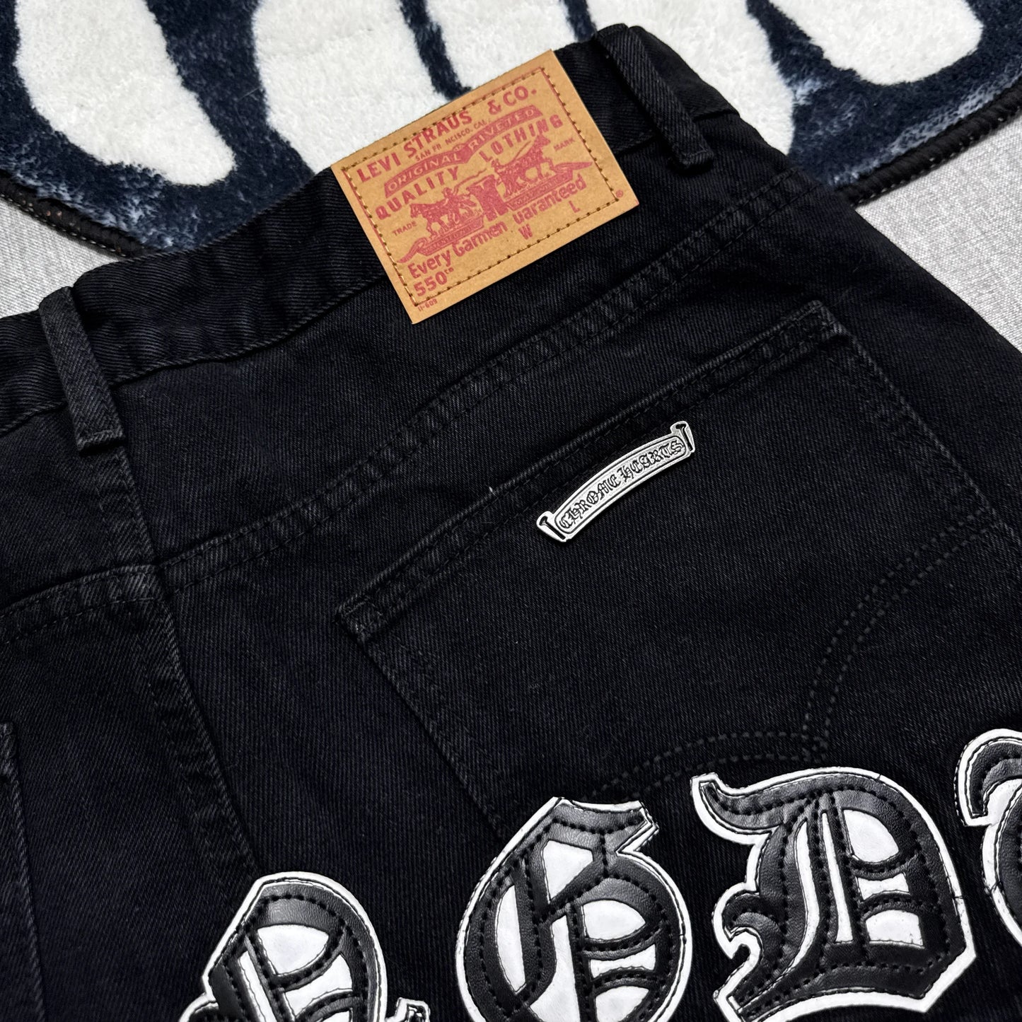 Chrome Hearts White Cross Patch Pants