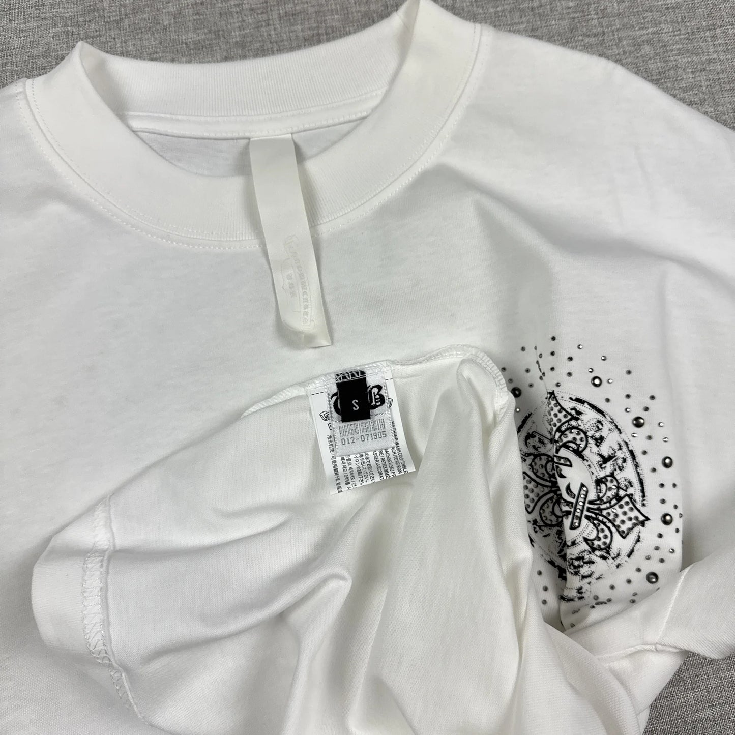 Chrome Hearts Horseshoe Multi Flower Logo White Shirt