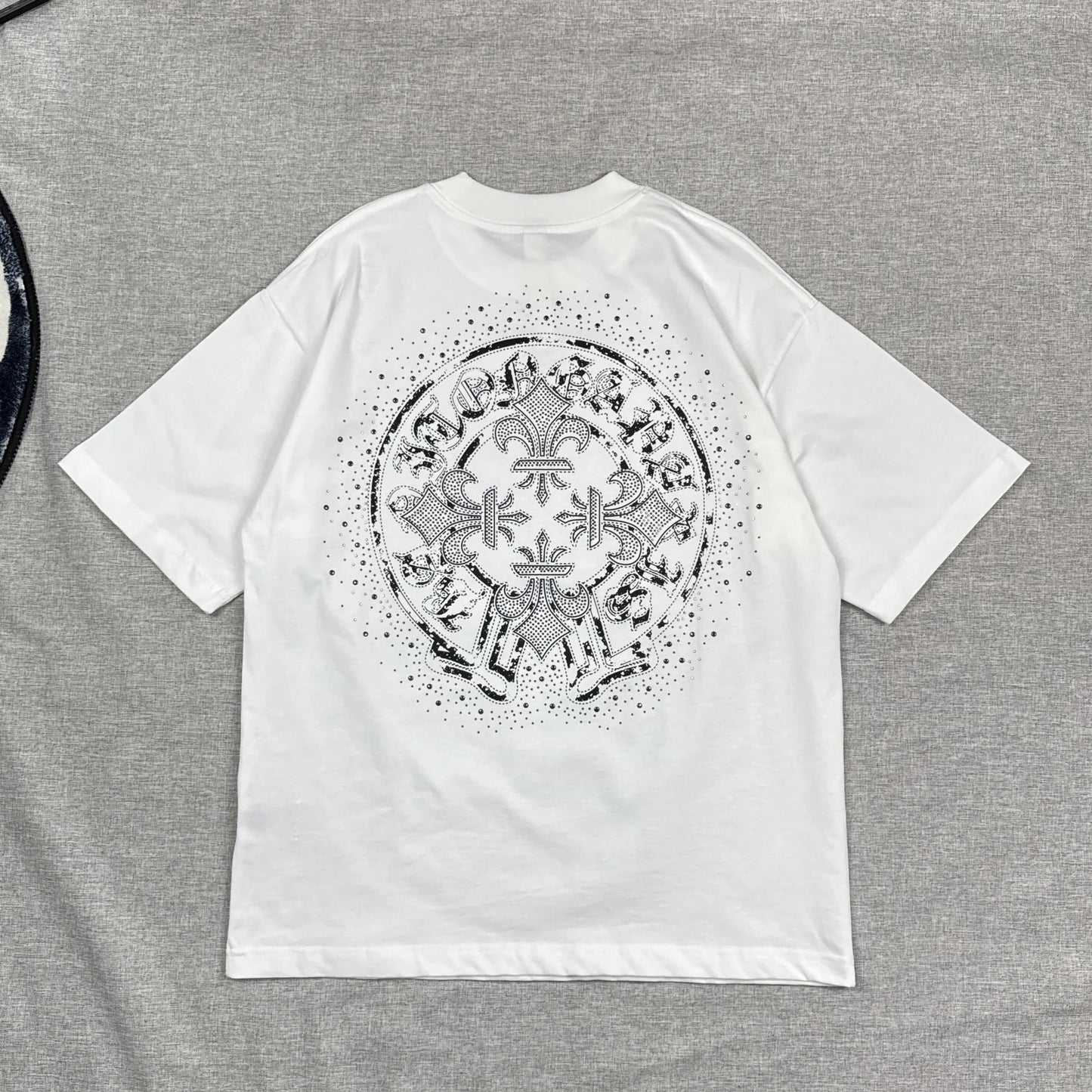 Chrome Hearts Horseshoe Multi Flower Logo White Shirt