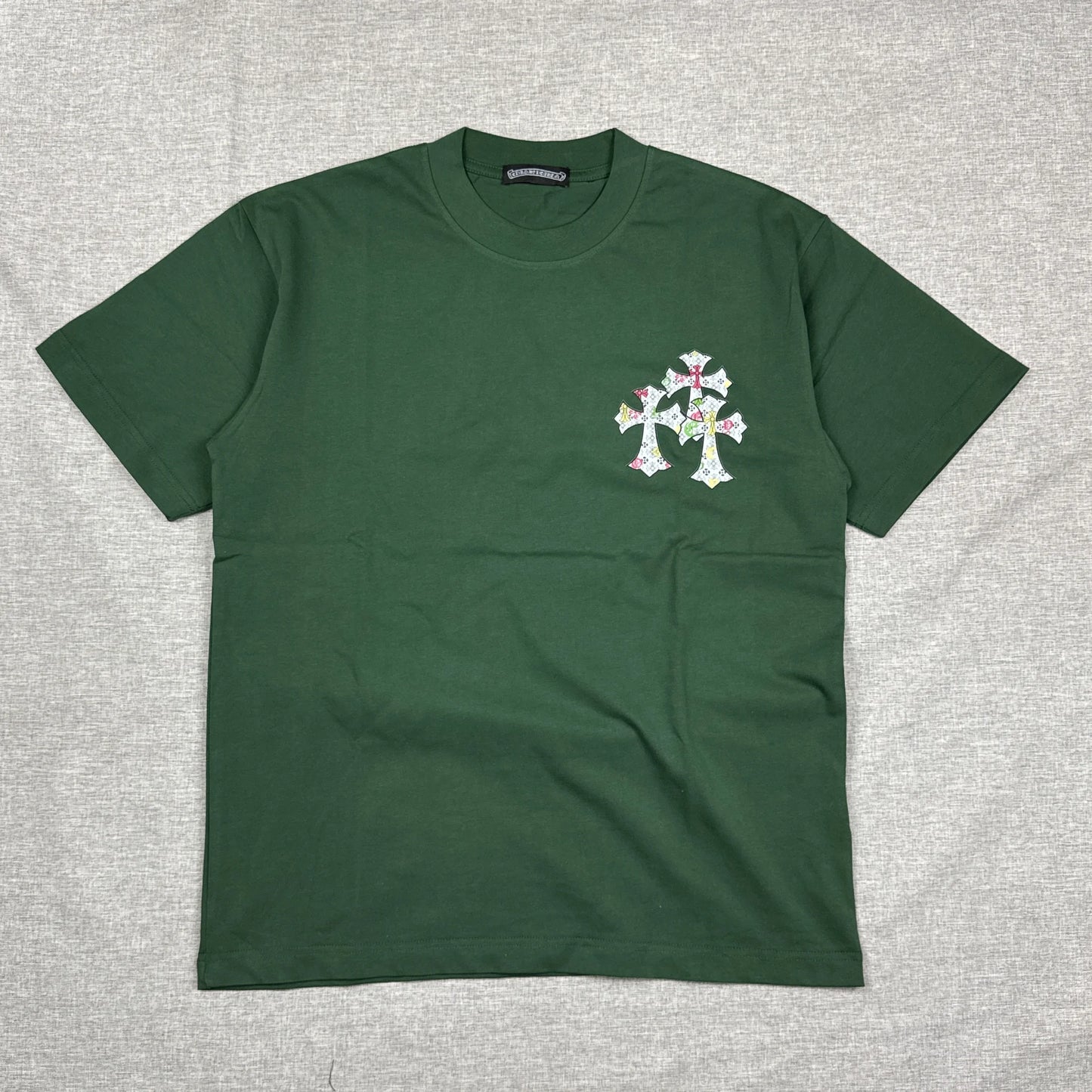 Chrome Hearts Multi Colorful Cross Green Shirt