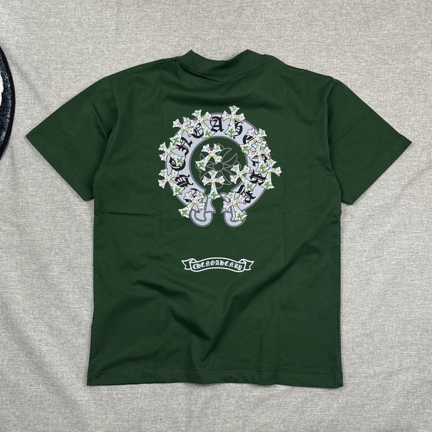 Chrome Hearts Multi Colorful Cross Green Shirt