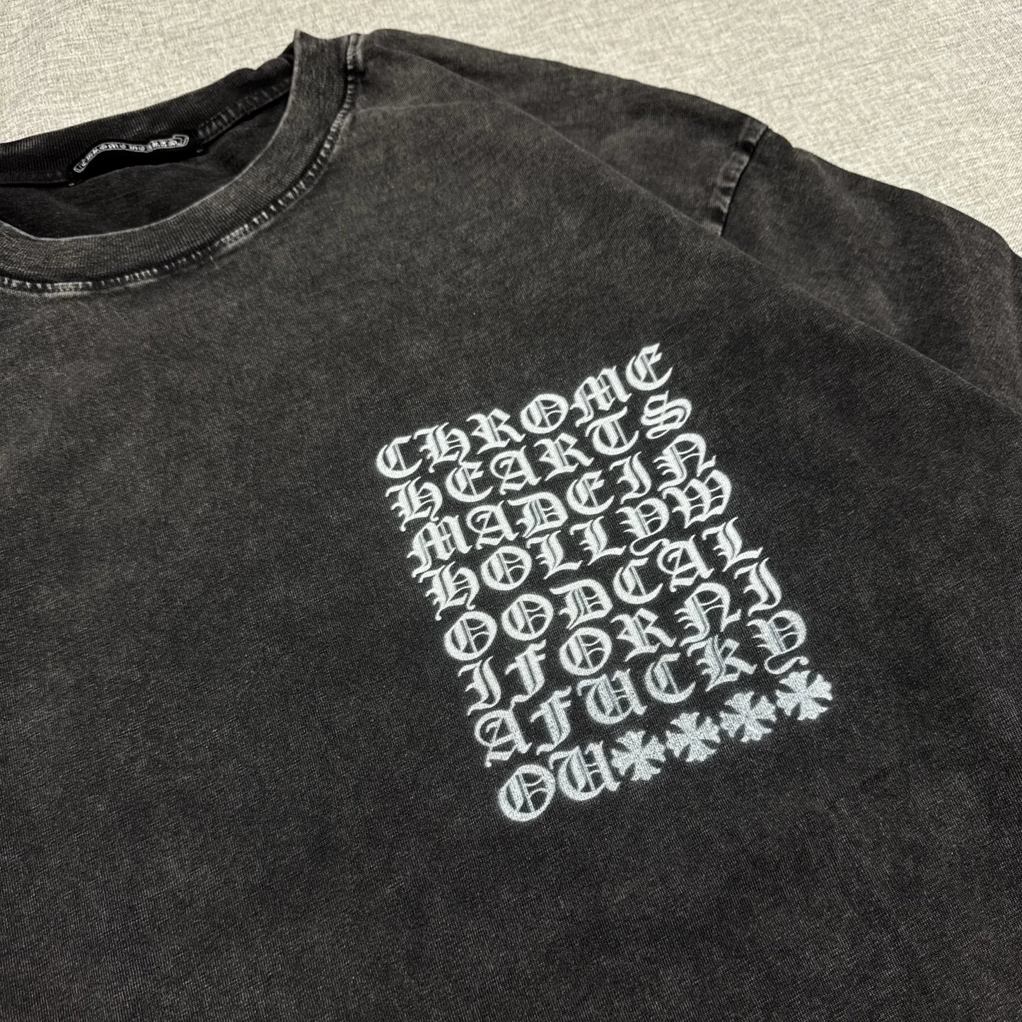 Chrome Hearts Washed Snowflake Text Long Sleeve