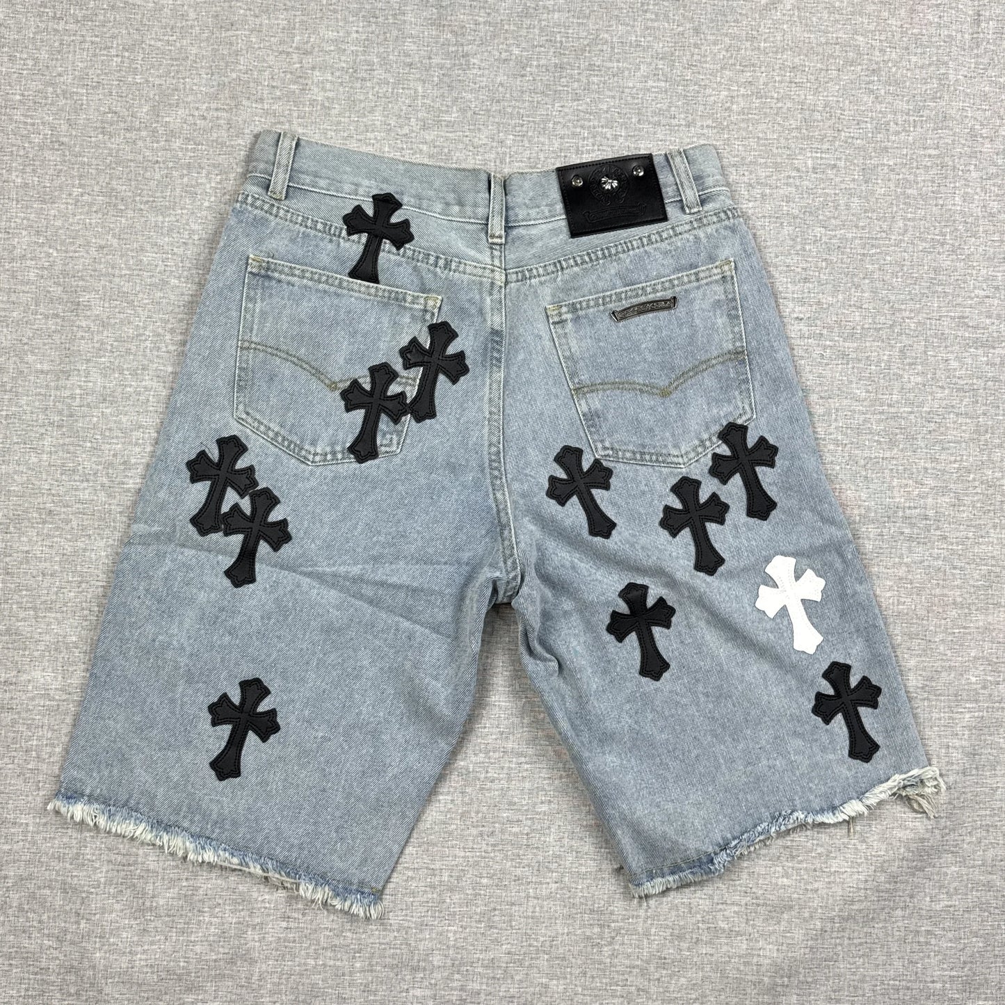 Chrome Hearts White Black Cross Patch Jorts