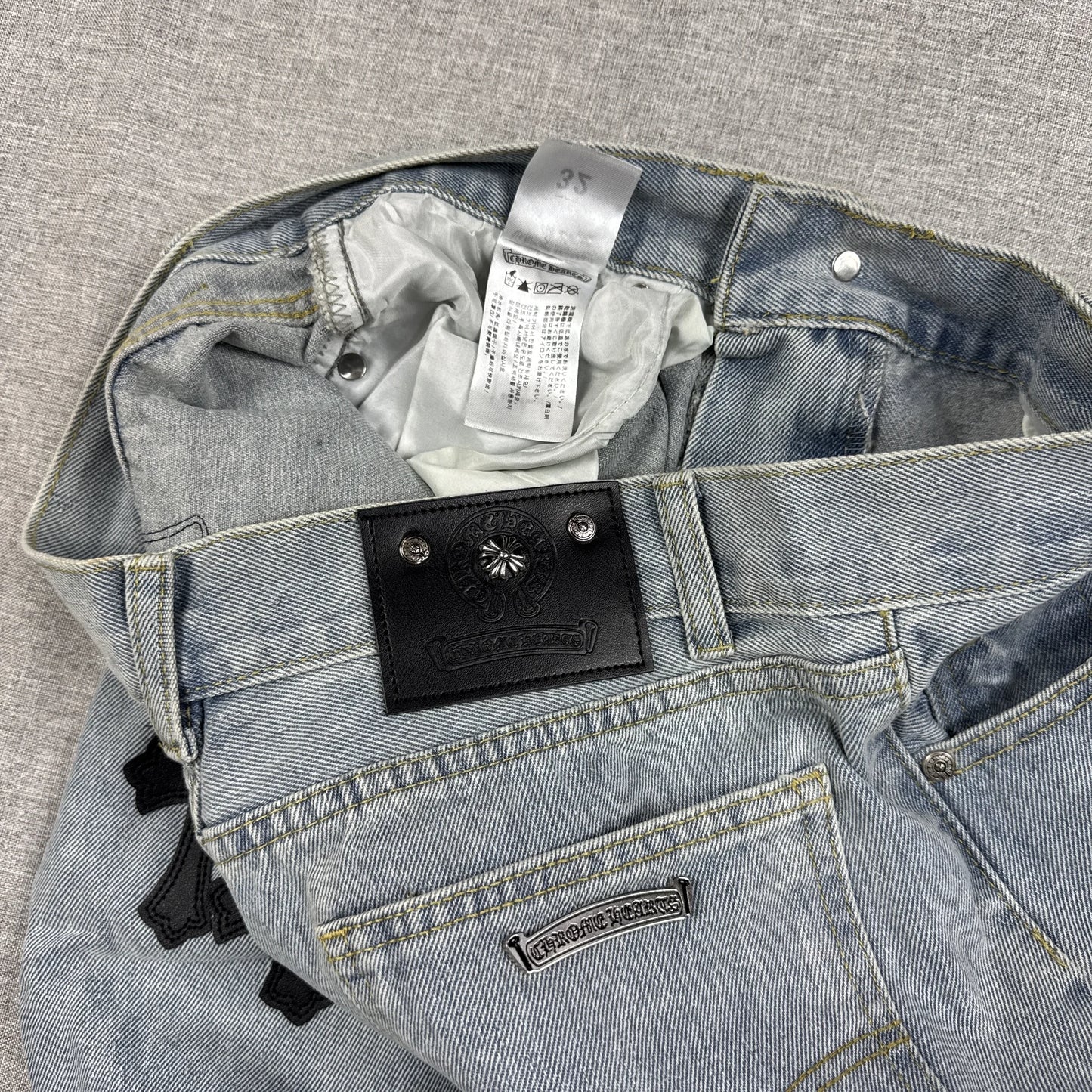 Chrome Hearts White Black Cross Patch Jorts