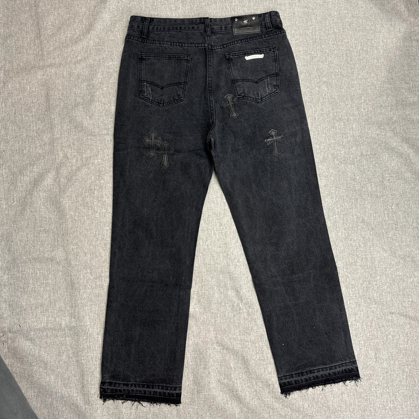 Chrome Hearts Black Cross Patch Pants