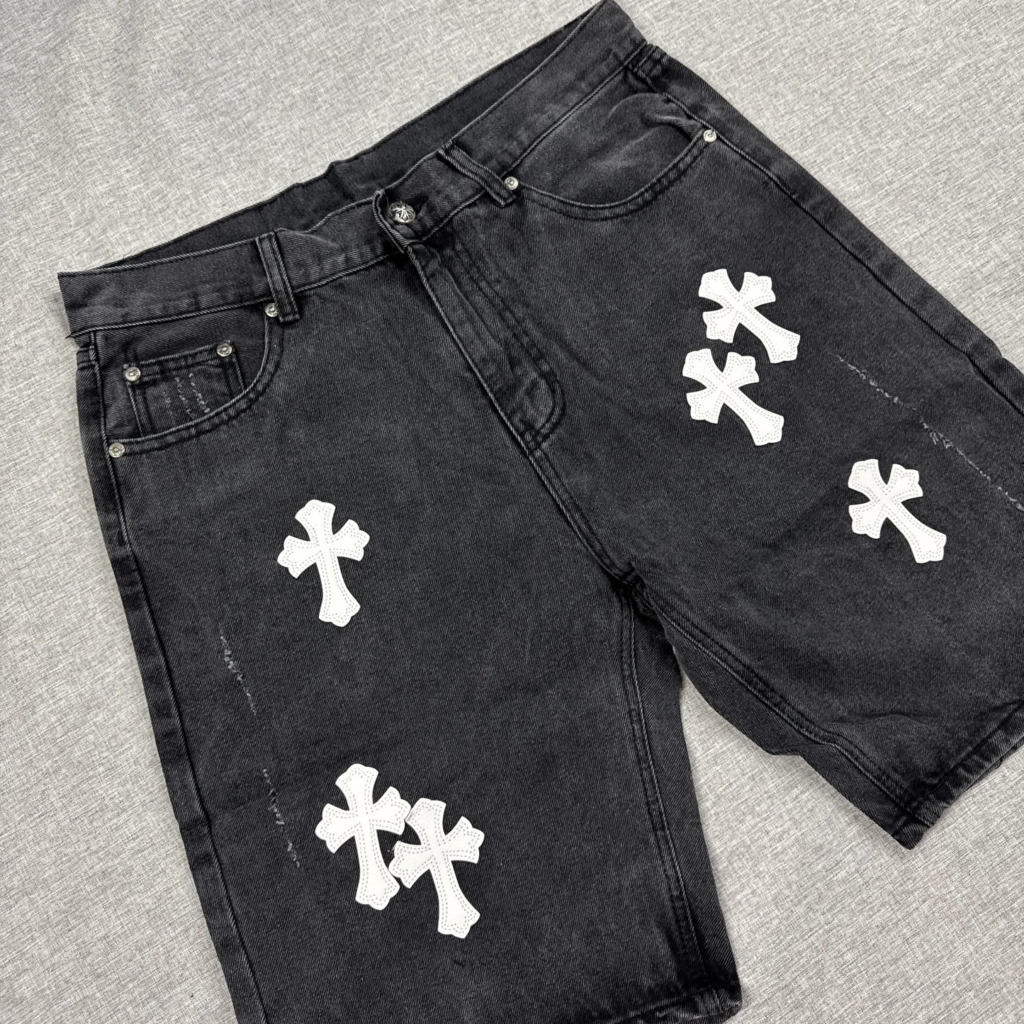 Chrome Hearts White Cross Patch Pants