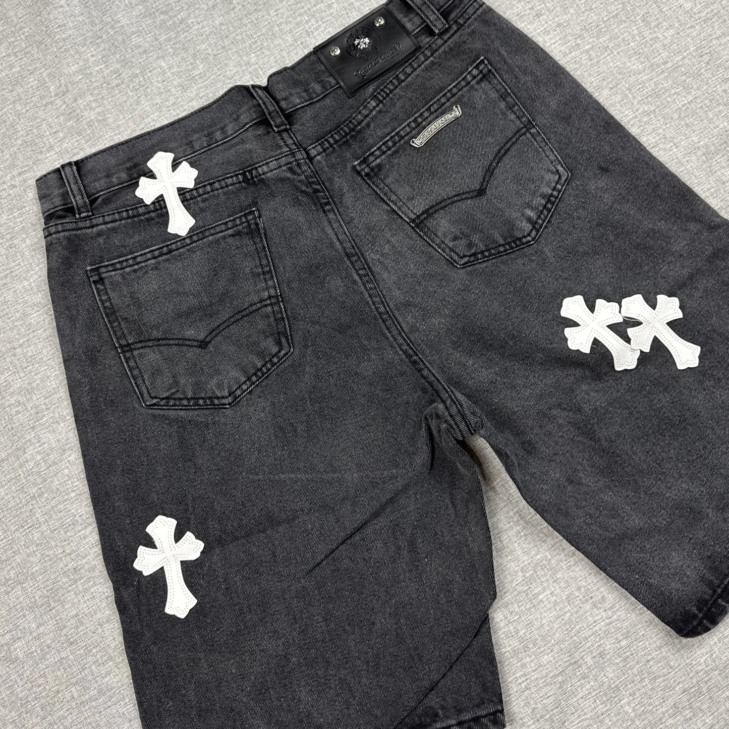 Chrome Hearts White Cross Patch Pants