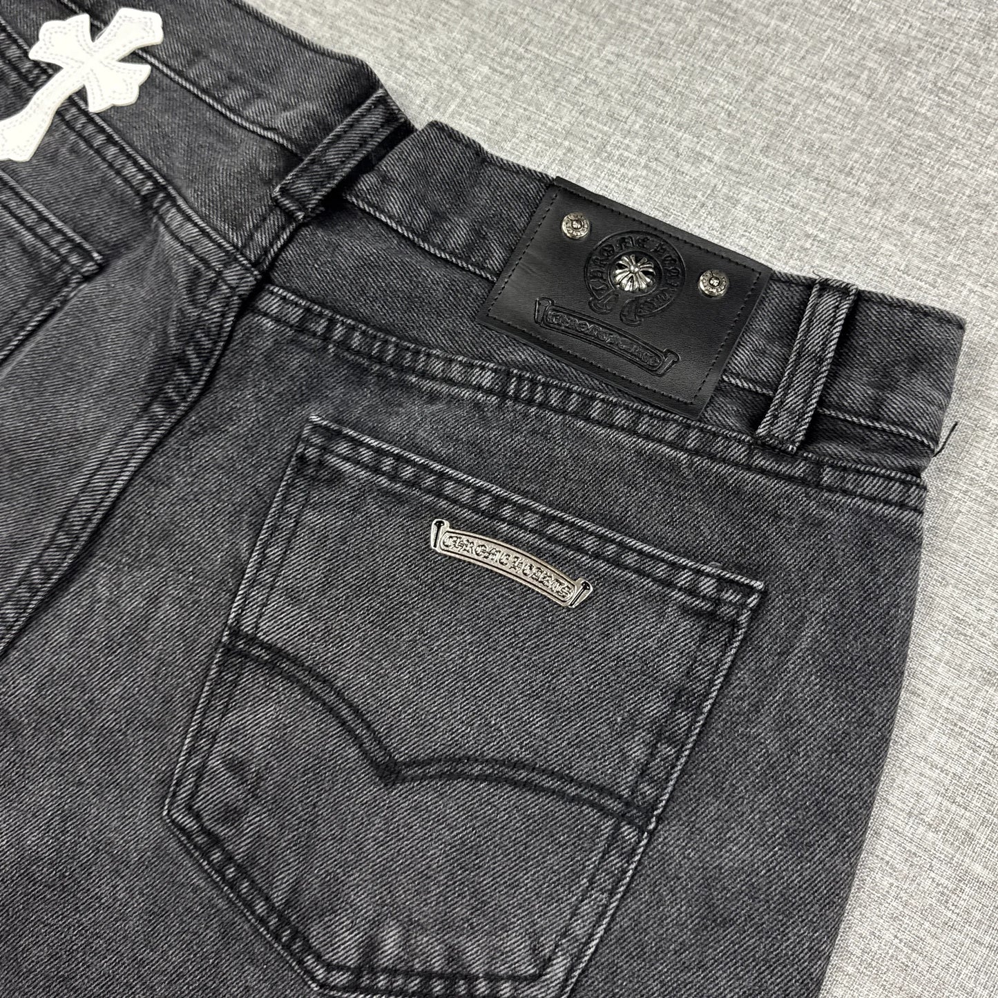 Chrome Hearts White Cross Patch Pants