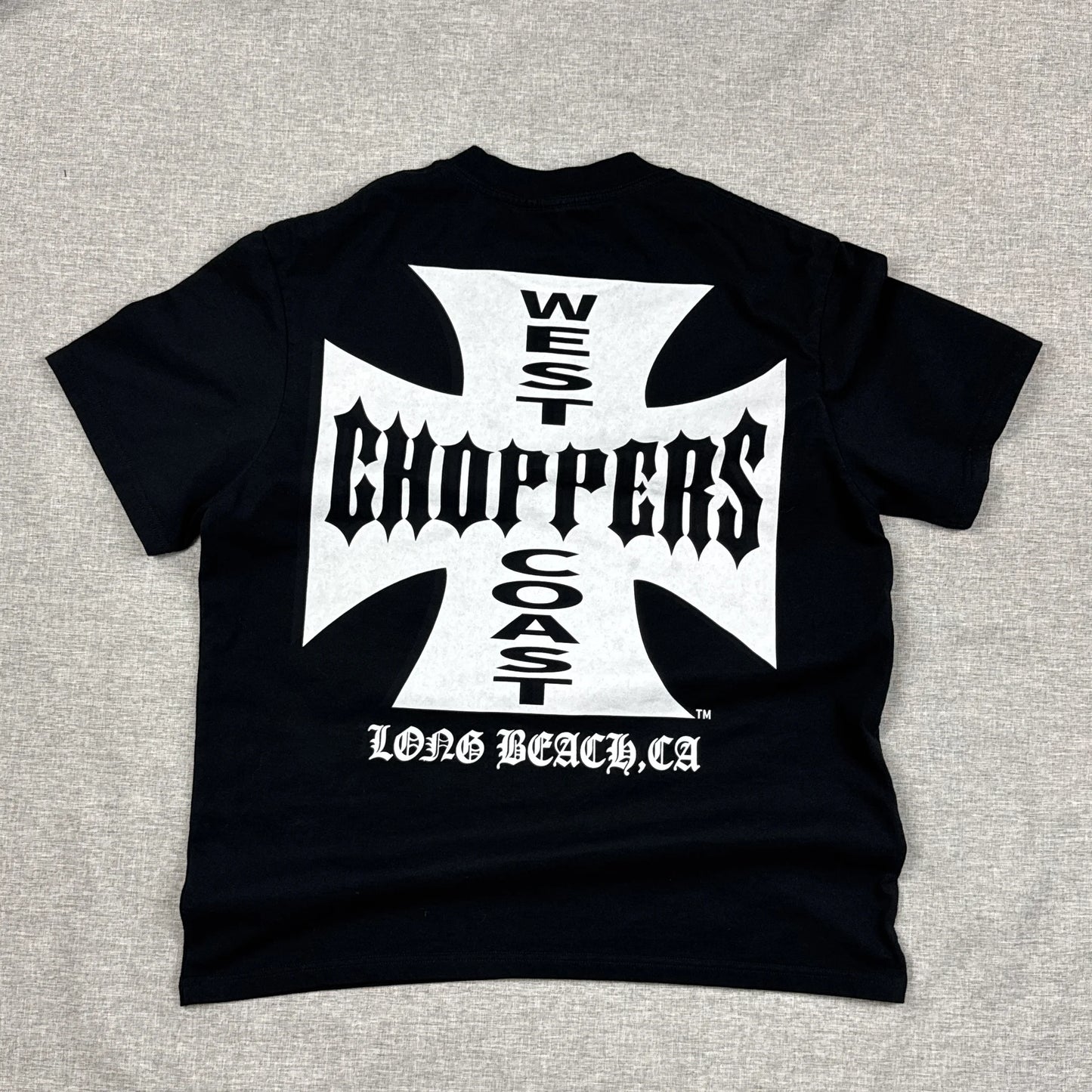West Coast Choppers White Cross Long Beach CA. Black