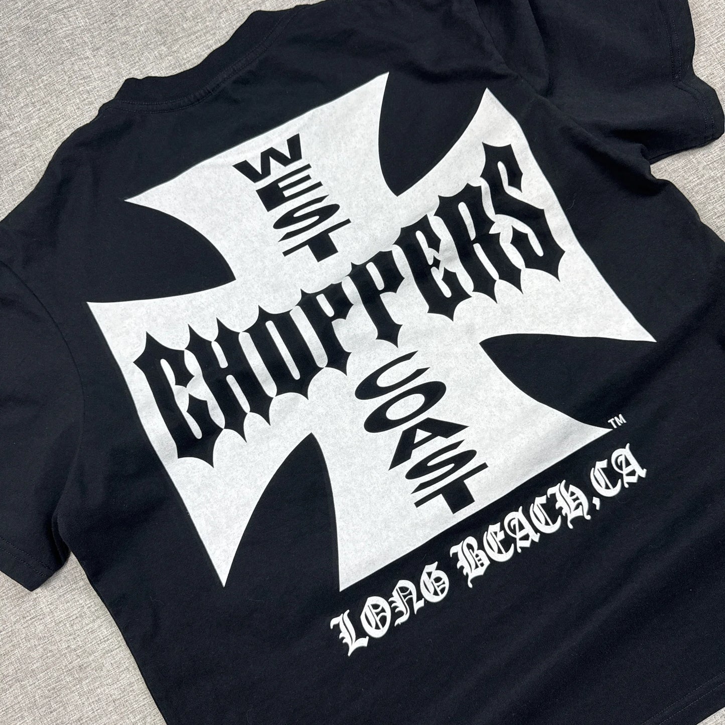 West Coast Choppers White Cross Long Beach CA. Black