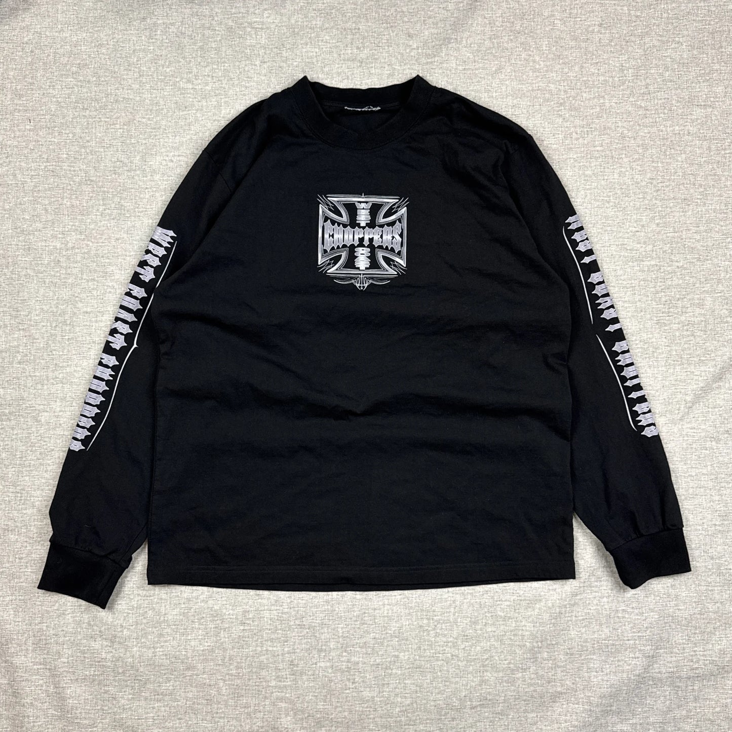 West Coast Choppers Silver Cross Long Sleeve Black