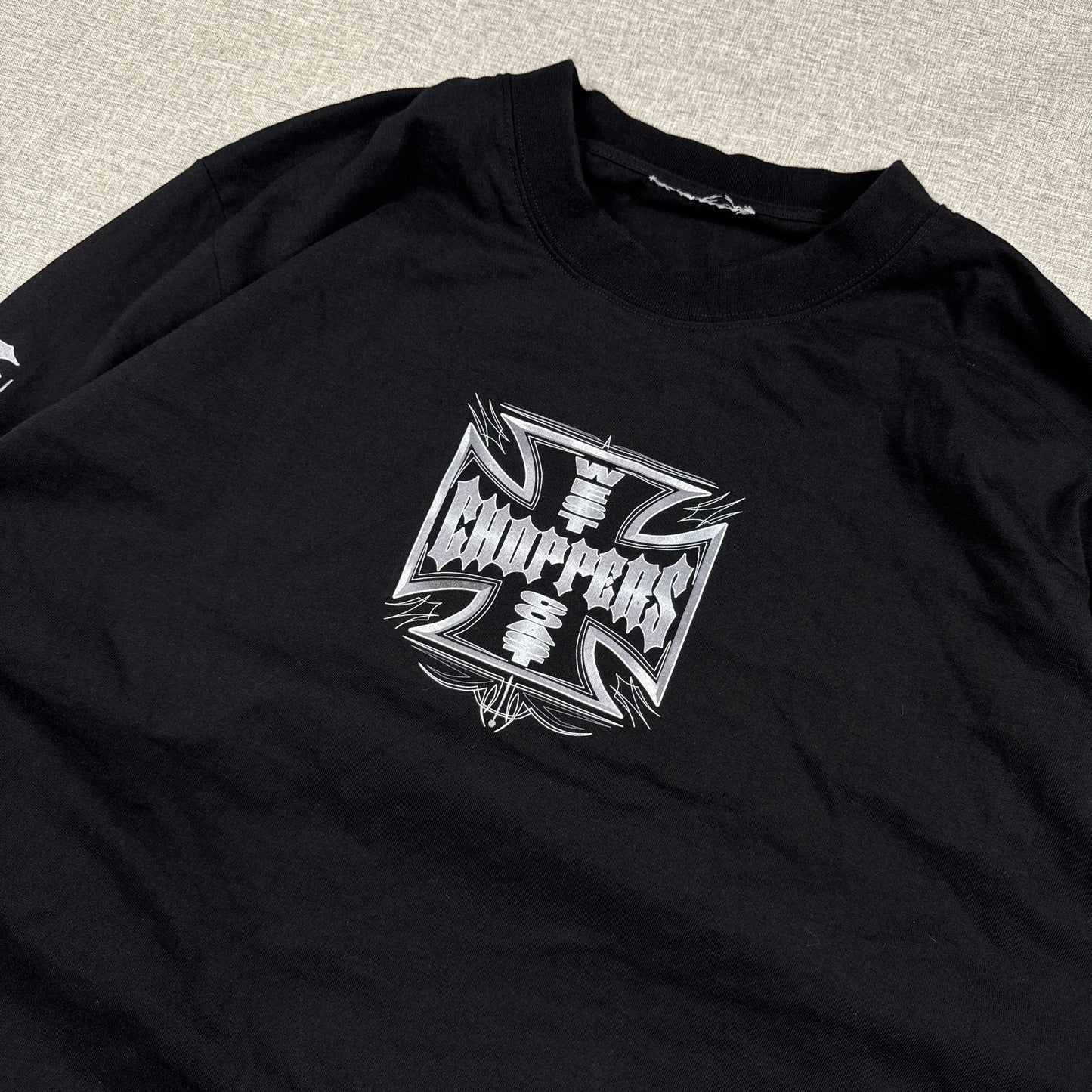 West Coast Choppers Silver Cross Long Sleeve Black