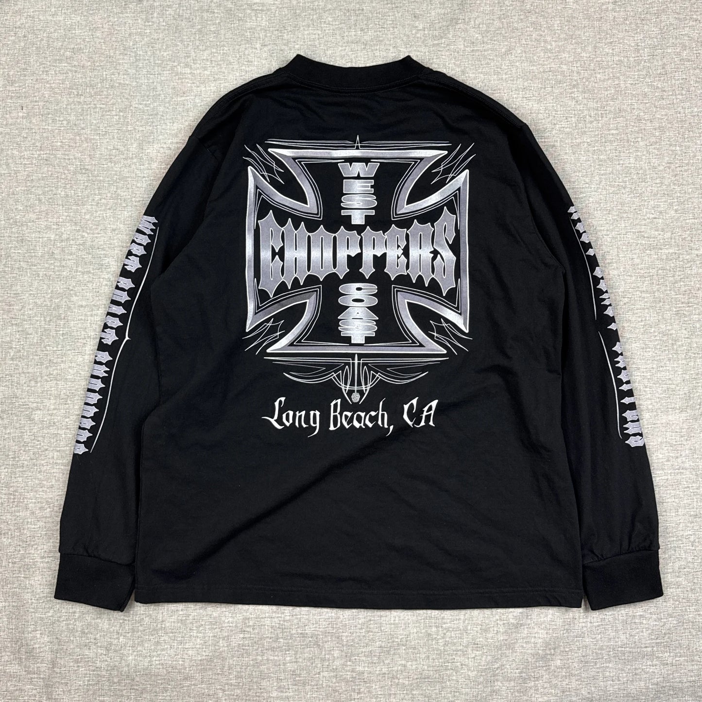 West Coast Choppers Silver Cross Long Sleeve Black