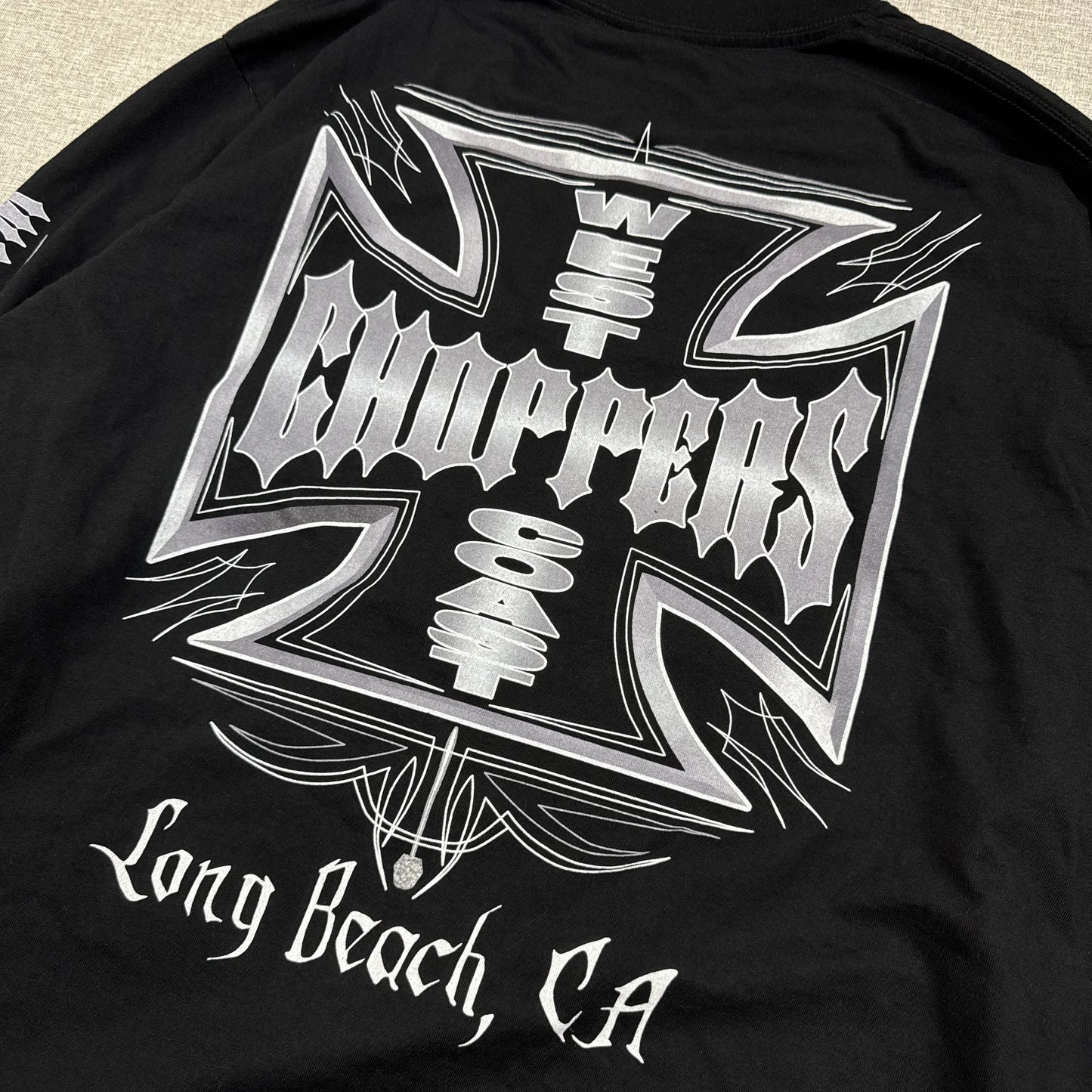 West Coast Choppers Silver Cross Long Sleeve Black
