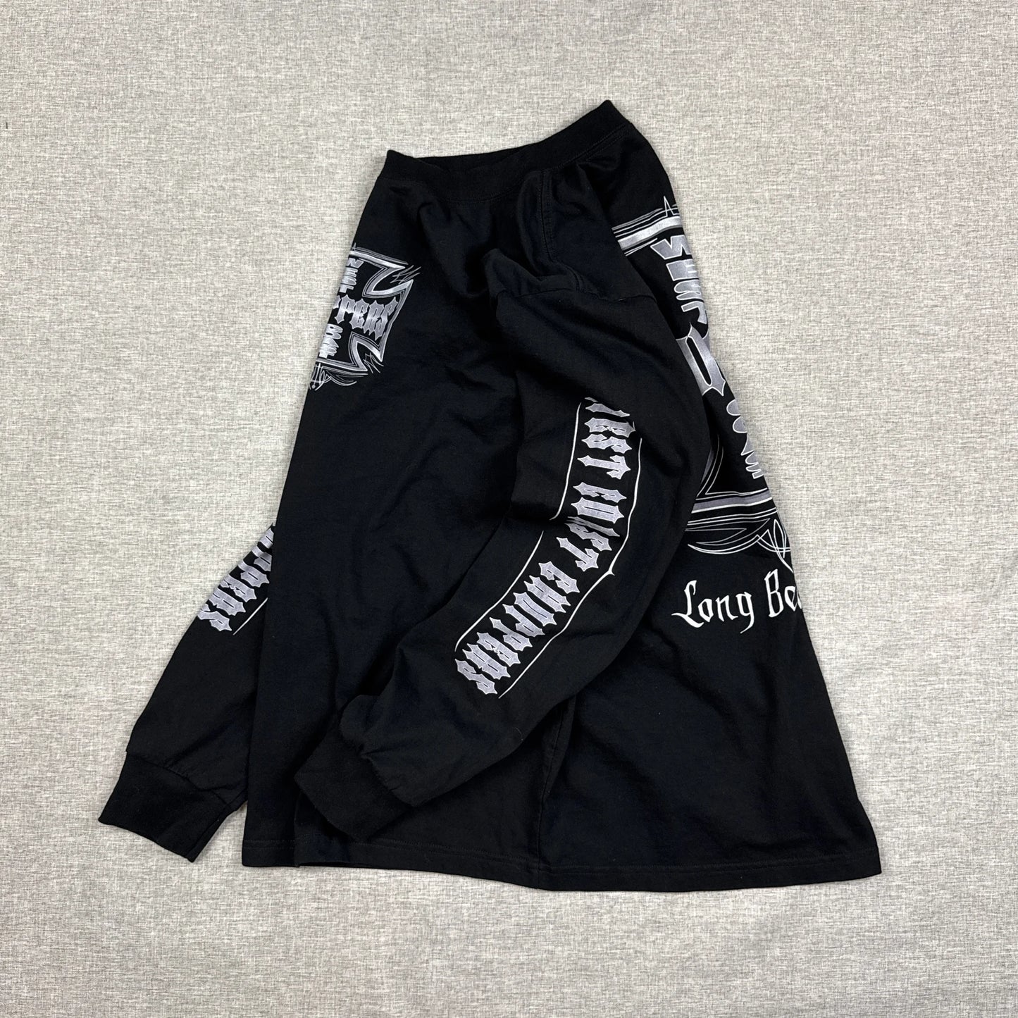 West Coast Choppers Silver Cross Long Sleeve Black