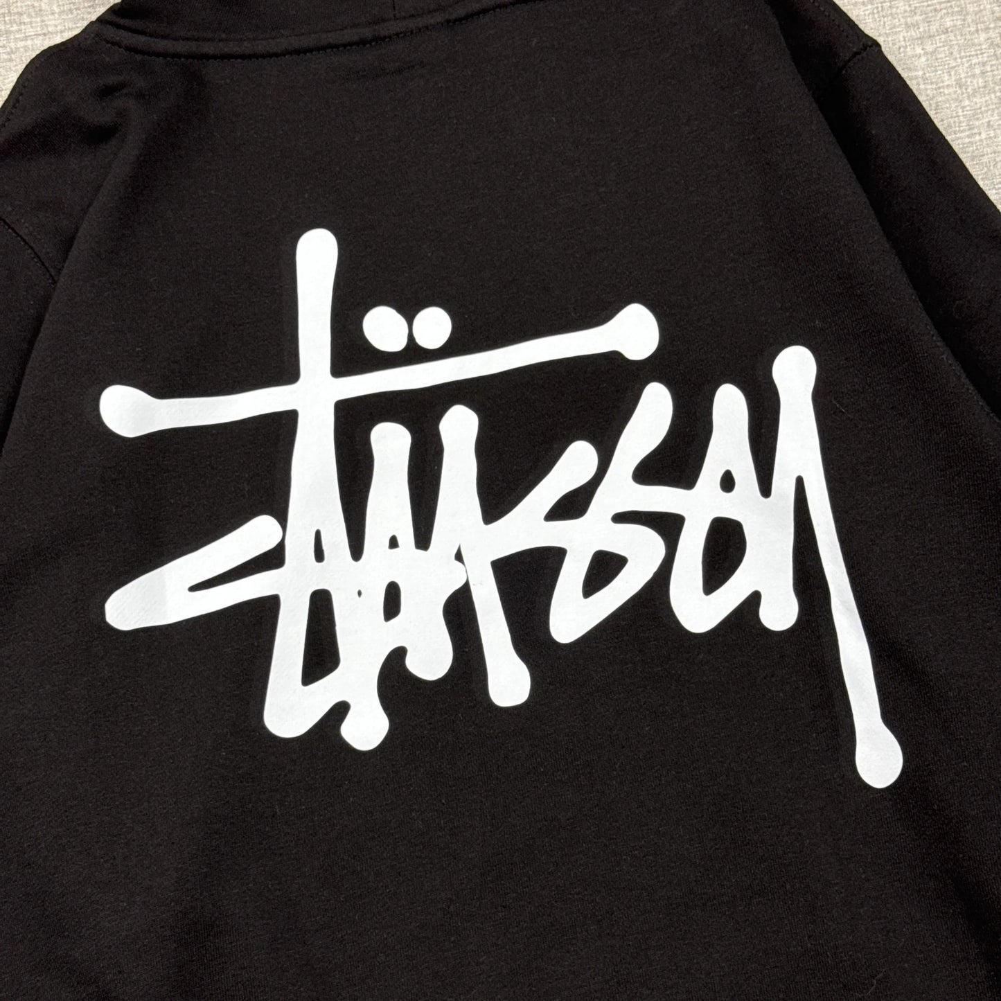 Stussy Basic Logo Black Hoodie