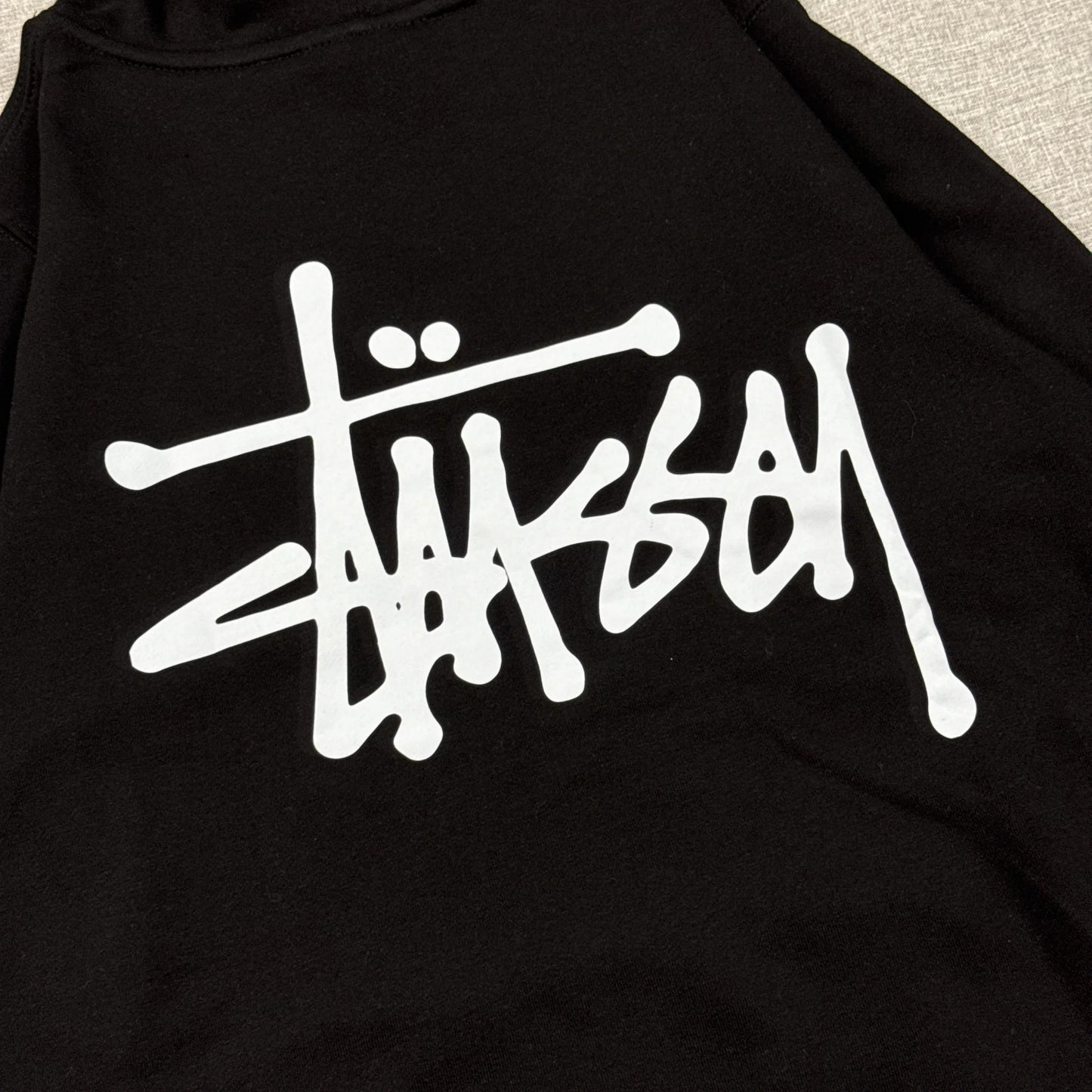Stussy Basic Logo Black Hoodie