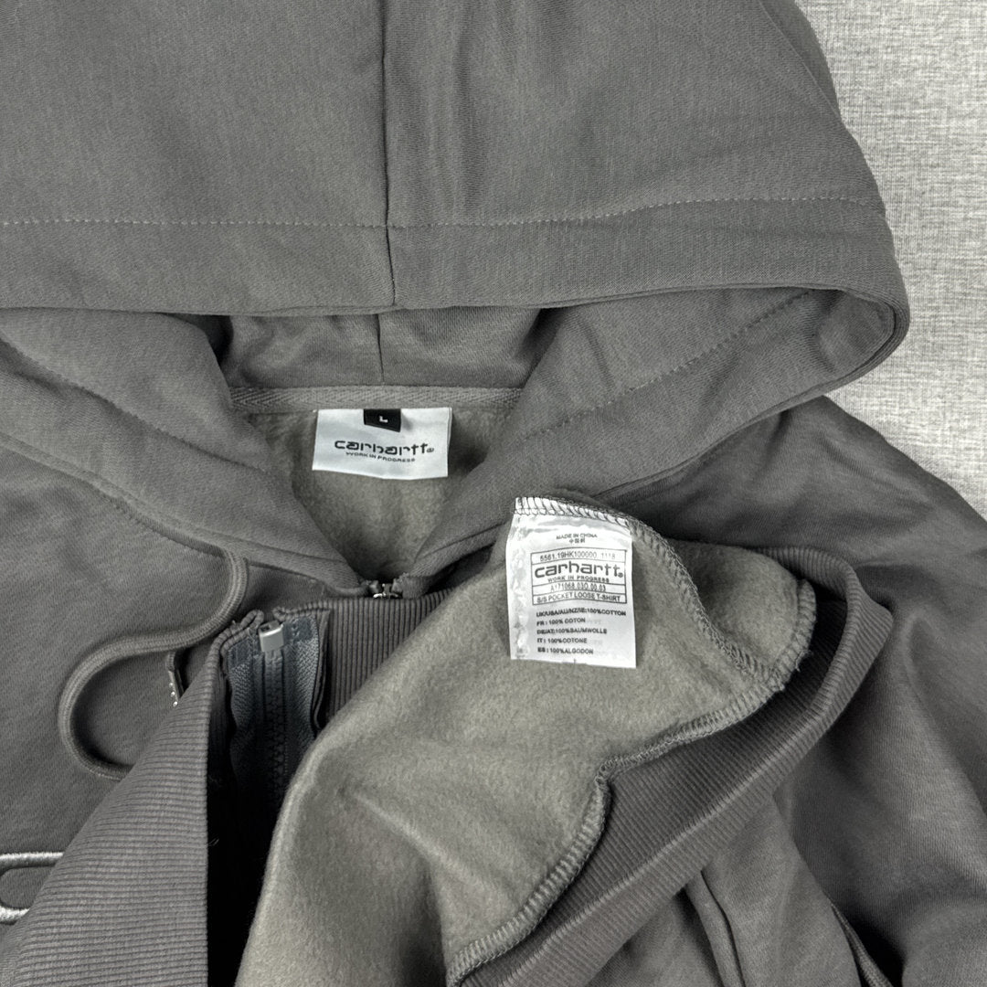 Carhartt Logo Hoode Gray