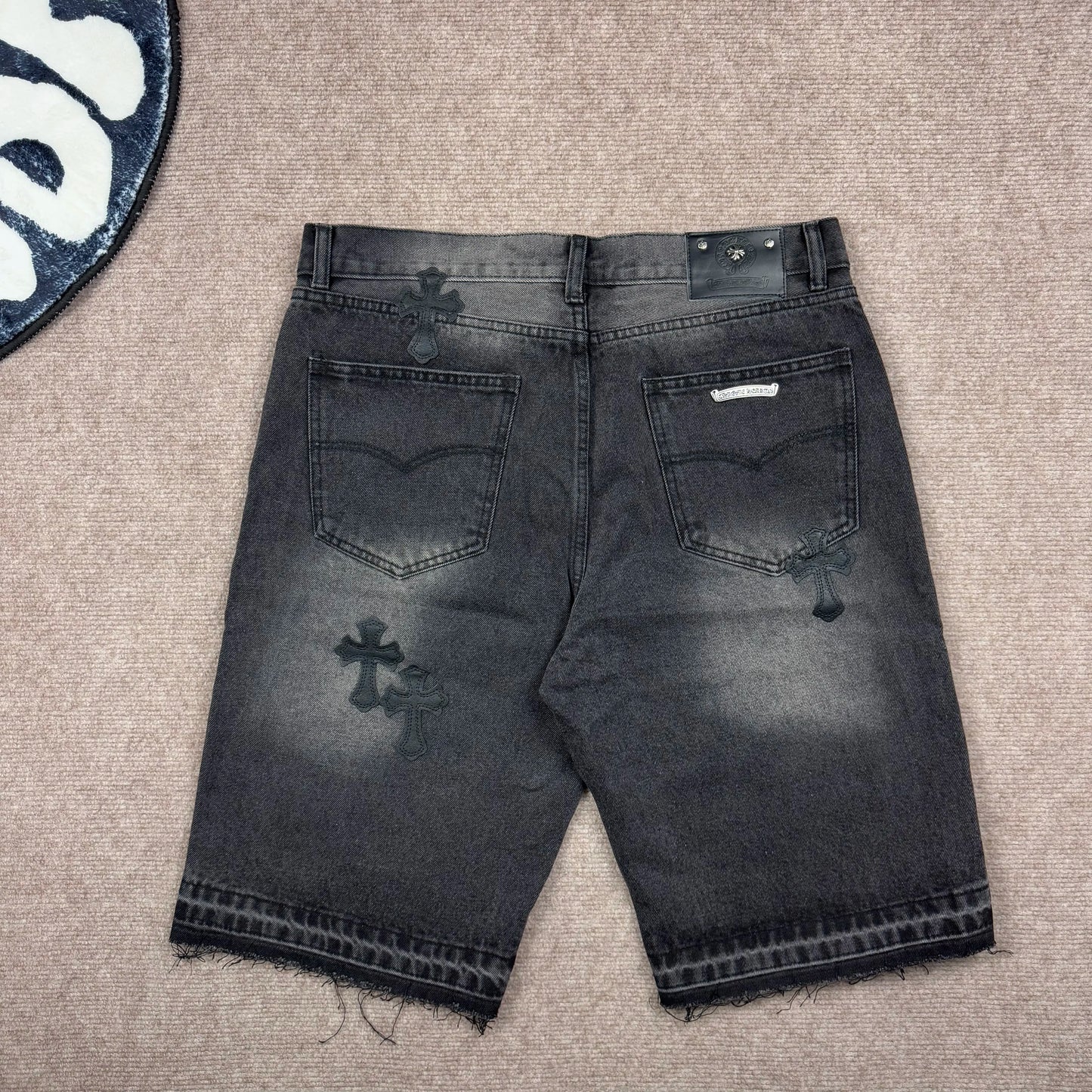 Chrome Hearts Denim Short with Cross Patch