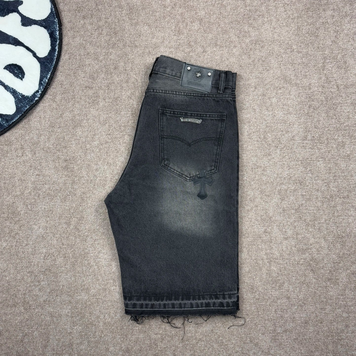 Chrome Hearts Denim Short with Cross Patch