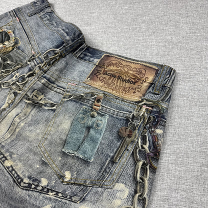 Acne Studio Blue Splashed Ink Chain