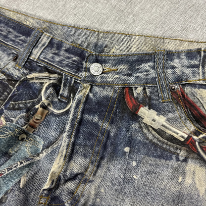 Acne Studio Blue Splashed Ink Chain