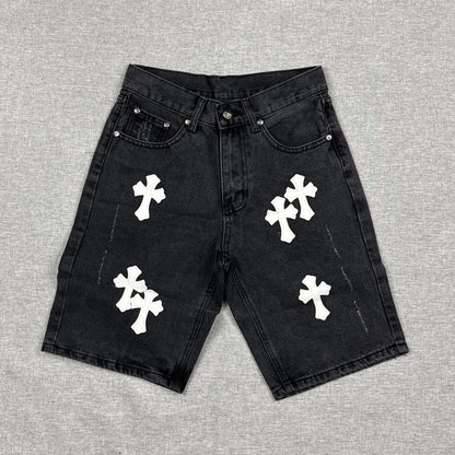 Chrome Hearts White Cross Patch Jorts