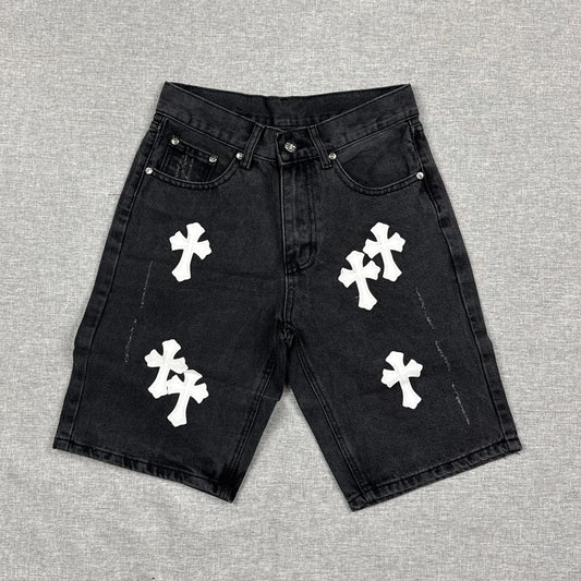 Chrome Hearts White Cross Patch Jorts