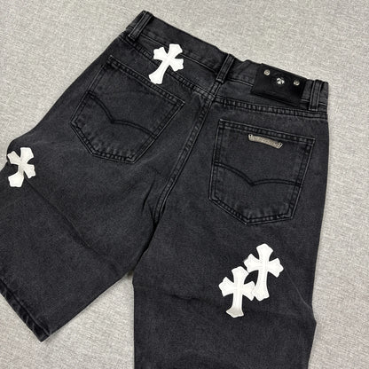Chrome Hearts White Cross Patch Jorts