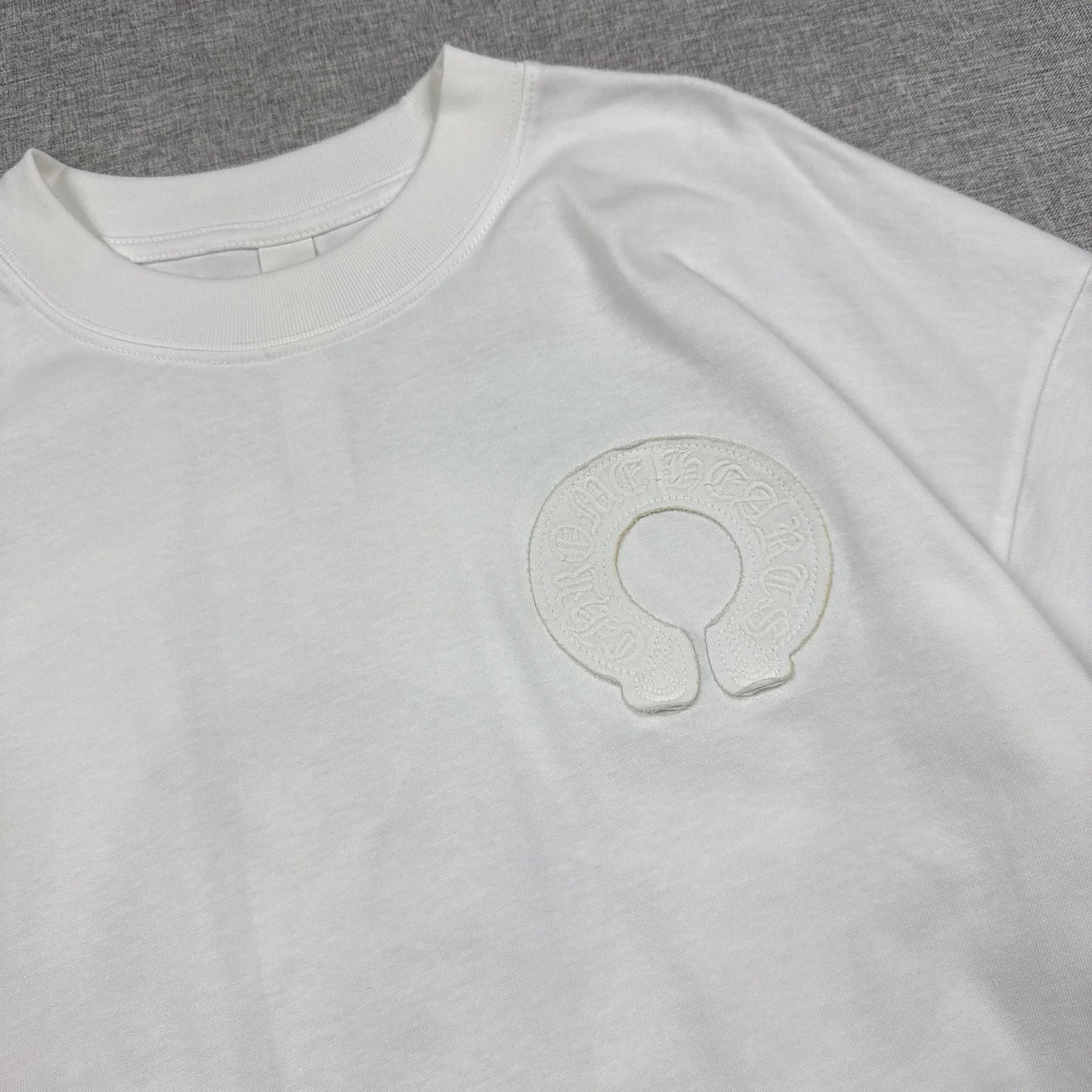 Chrome Hearts Horseshoe Cross Patch White Shirt