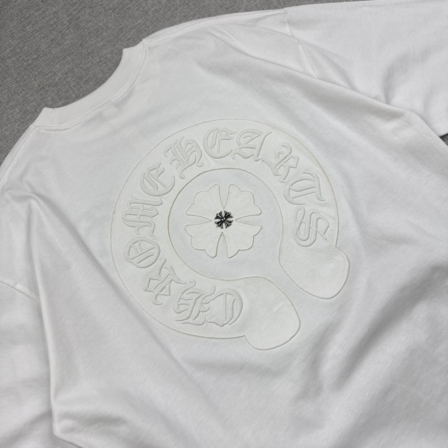 Chrome Hearts Horseshoe Cross Patch White Shirt