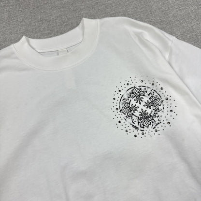 Chrome Hearts Horseshoe Multi Flower Logo White Shirt