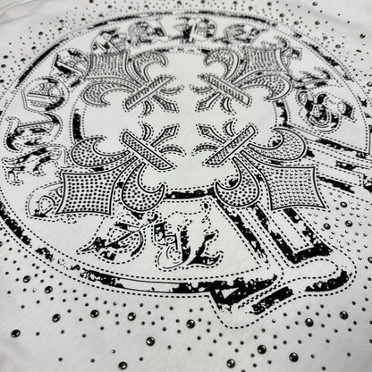 Chrome Hearts Horseshoe Multi Flower Logo White Shirt