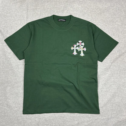 Chrome Hearts Multi Colorful Cross Green Shirt