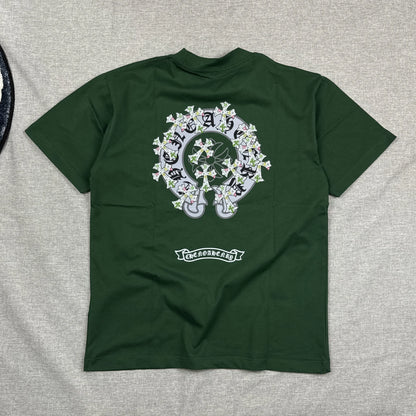 Chrome Hearts Multi Colorful Cross Green Shirt