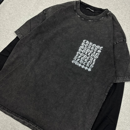 Chrome Hearts Washed Snowflake Text Long Sleeve