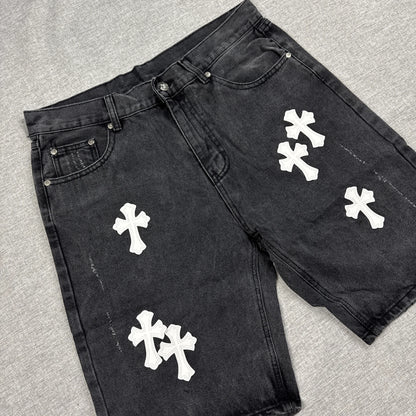 Chrome Hearts White Cross Patch Pants