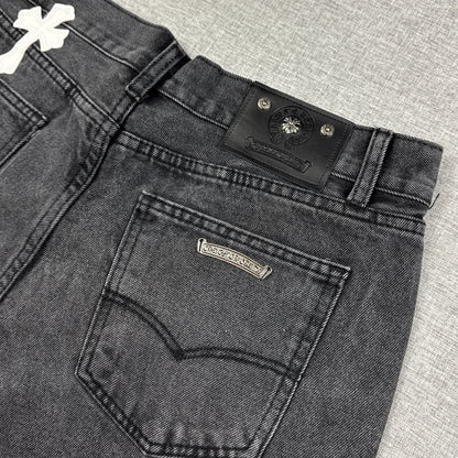 Chrome Hearts White Cross Patch Pants