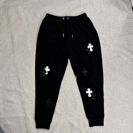 Chrome Hearts White Black Cross Patch Jogger