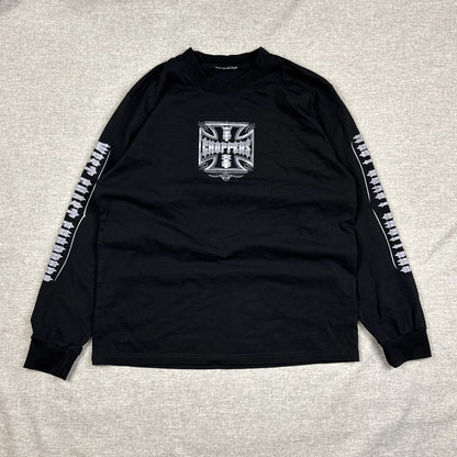 West Coast Choppers Silver Cross Long Sleeve Black