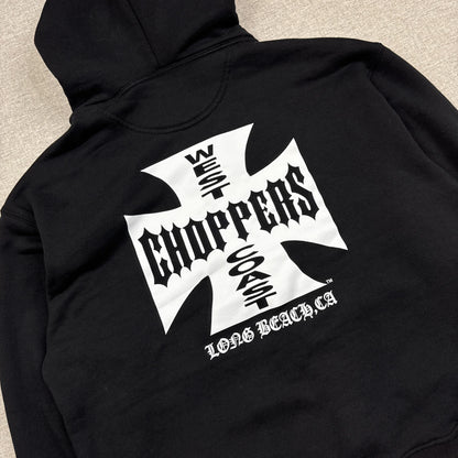 West Coast Choppers White Cross Hoodie